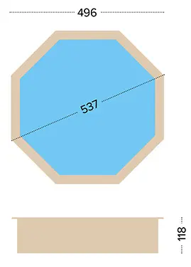 above ground pool Tahiti dimensions
